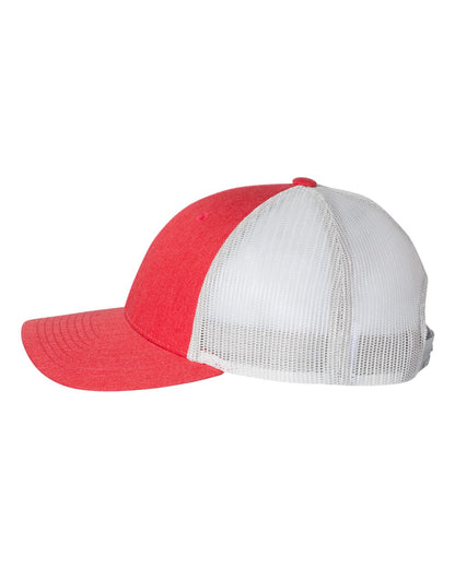 Richardson 115 Low Profile Snap-back Truckers Hat with Custom Branded Laser Engraved Leatherette Patch