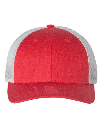 Richardson 115 Low Profile Snap-back Truckers Hat with Custom Branded Laser Engraved Leatherette Patch