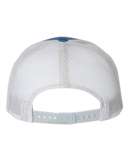 Richardson 115 Low Profile Snap-back Truckers Hat with Custom Branded Laser Engraved Leatherette Patch
