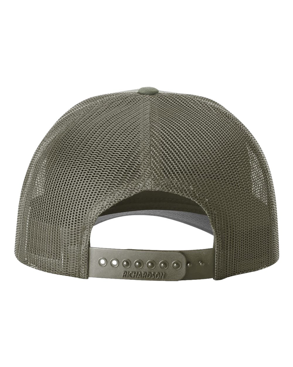Richardson 115 Low Profile Snap-back Truckers Hat with Custom Branded Laser Engraved Leatherette Patch