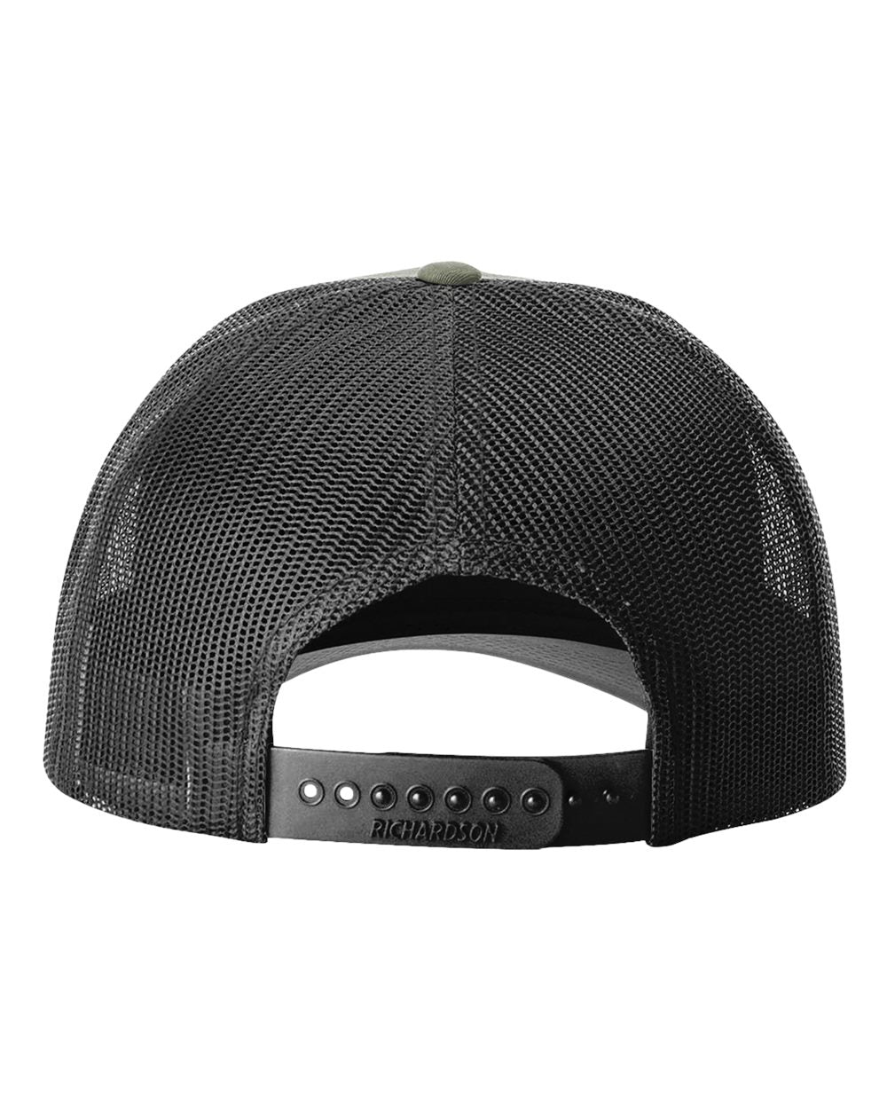 Richardson 115 Low Profile Snap-back Truckers Hat with Custom Branded Laser Engraved Leatherette Patch