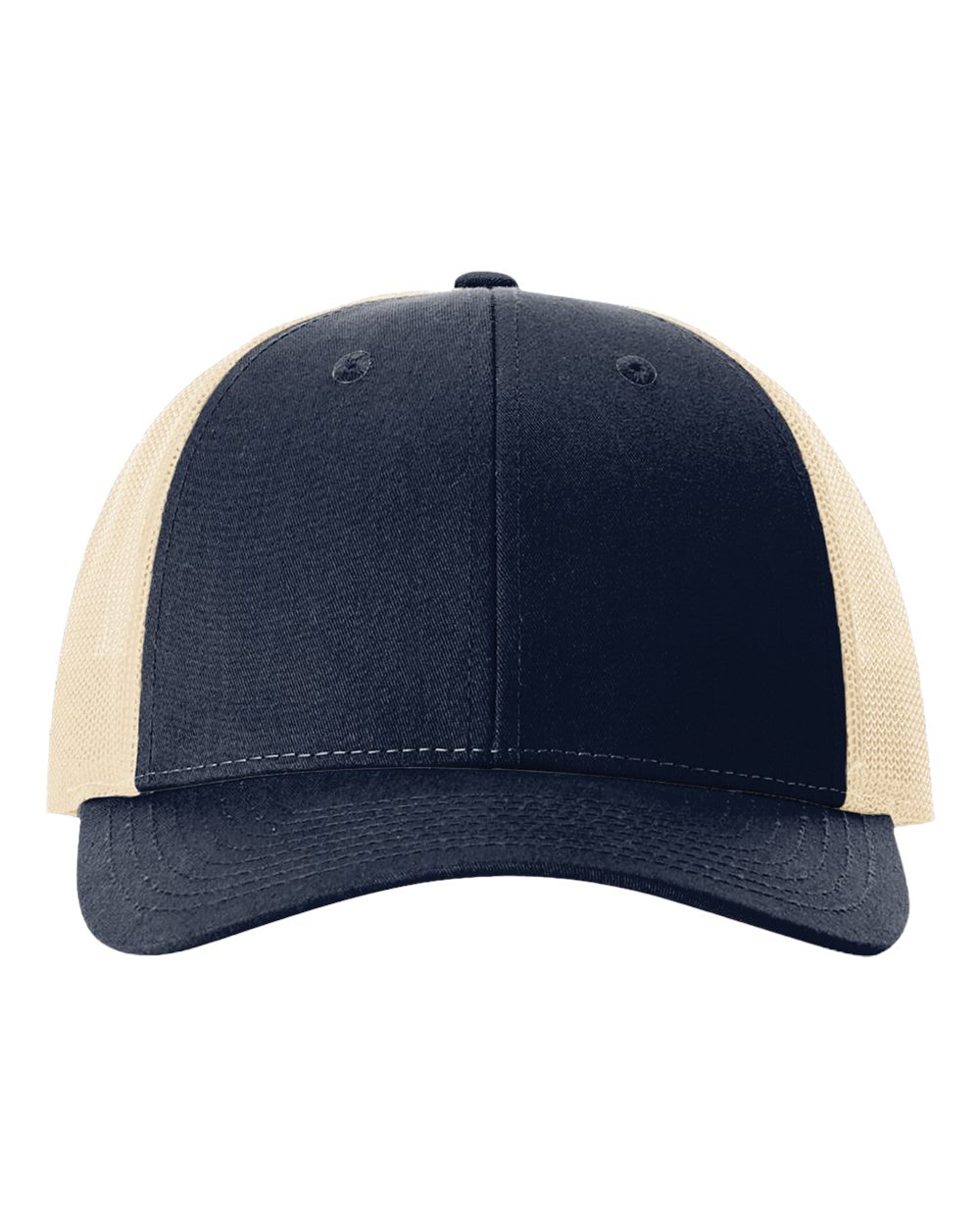 Richardson 115 Low Profile Snap-back Truckers Hat with Custom Branded Laser Engraved Leatherette Patch