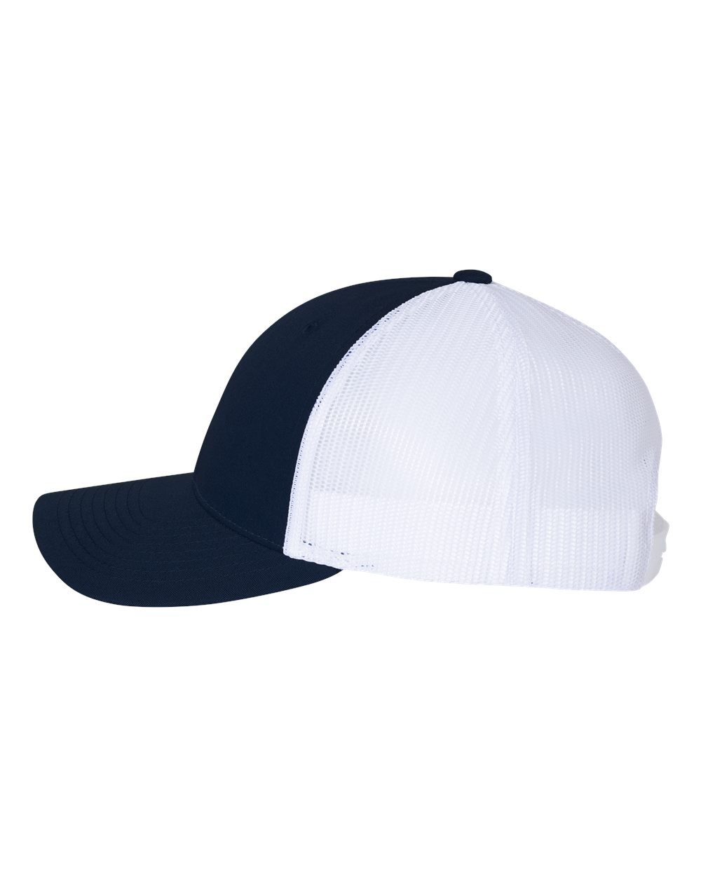 Richardson 115 Low Profile Snap-back Truckers Hat with Custom Branded Laser Engraved Leatherette Patch