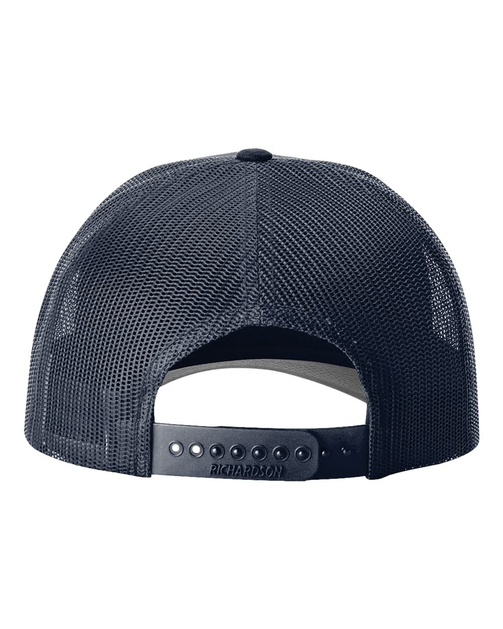 Richardson 115 Low Profile Snap-back Truckers Hat with Custom Branded Laser Engraved Leatherette Patch