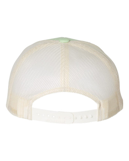 Richardson 115 Low Profile Snap-back Truckers Hat with Custom Branded Laser Engraved Leatherette Patch