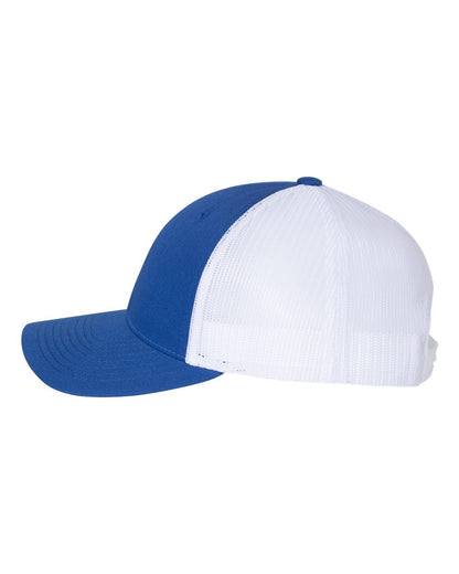 Richardson 115 Low Profile Snap-back Truckers Hat with Custom Branded Laser Engraved Leatherette Patch