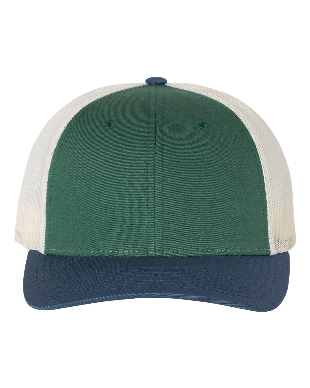 Richardson 115 Low Profile Snap-back Truckers Hat with Custom Branded Laser Engraved Leatherette Patch