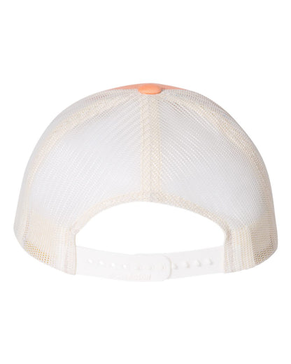Richardson 115 Low Profile Snap-back Truckers Hat with Custom Branded Laser Engraved Leatherette Patch