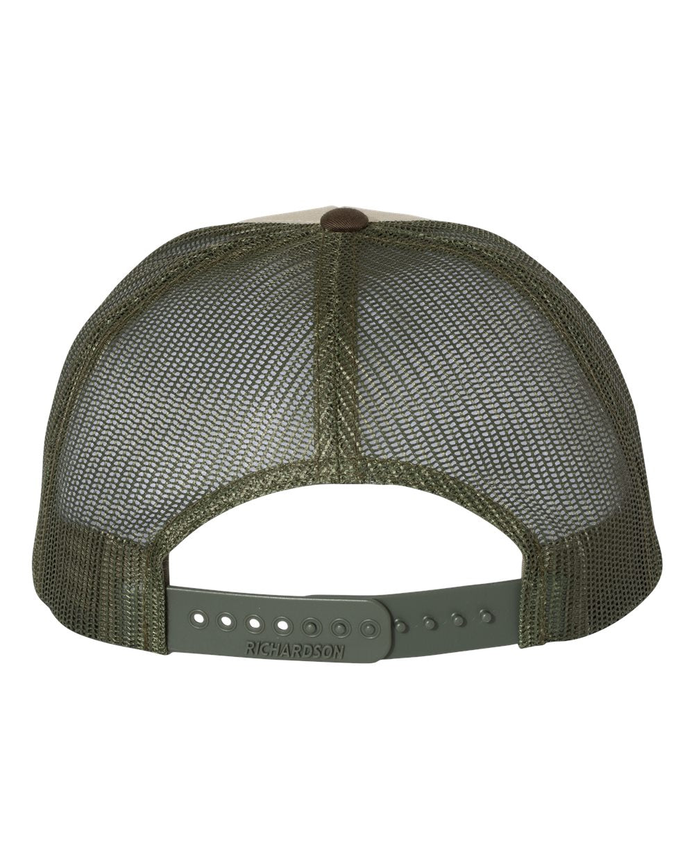 Richardson 115 Low Profile Snap-back Truckers Hat with Custom Branded Laser Engraved Leatherette Patch