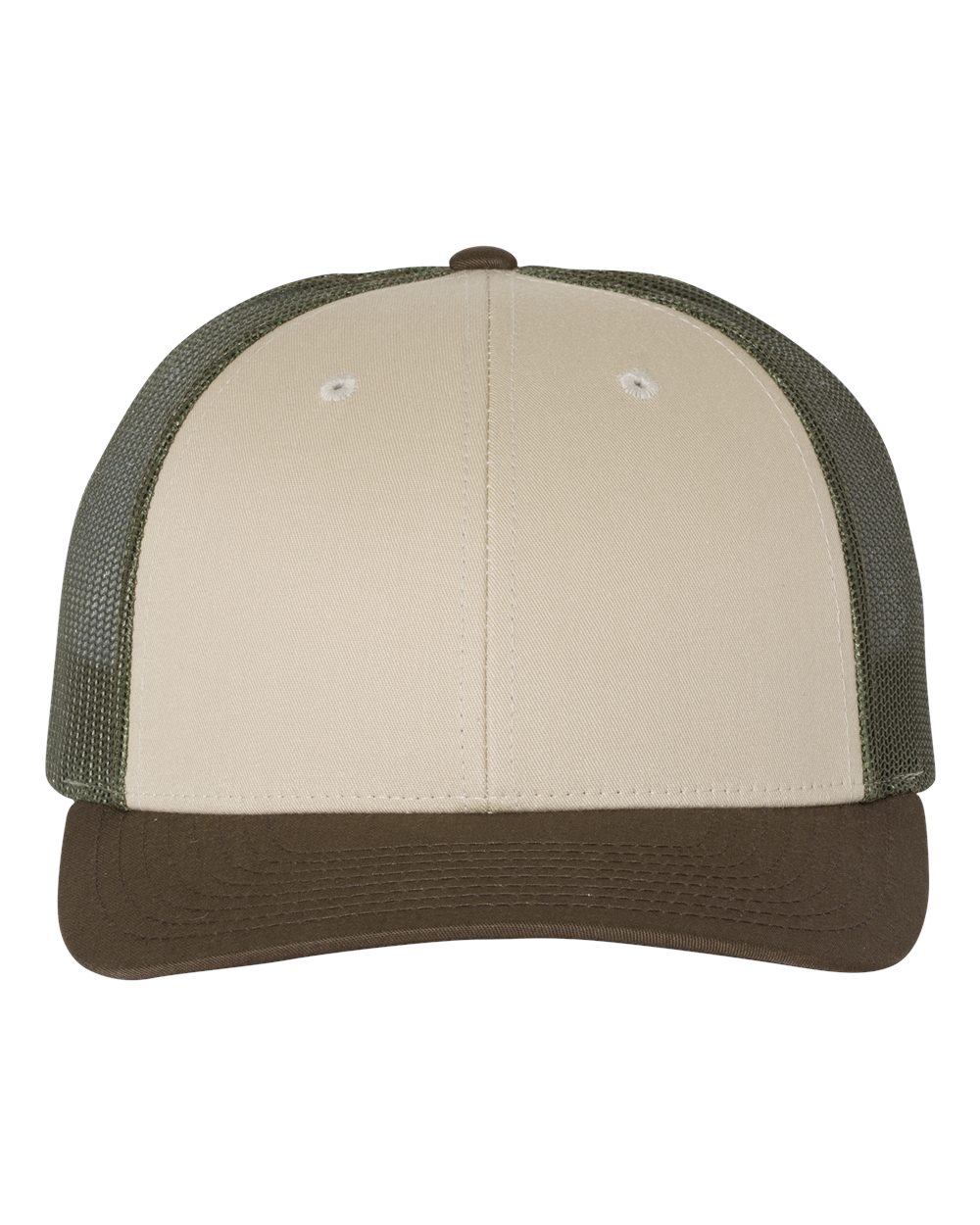 Richardson 115 Low Profile Snap-back Truckers Hat with Custom Branded Laser Engraved Leatherette Patch