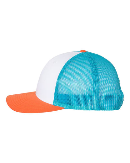 Richardson 115 Low Profile Snap-back Truckers Hat with Custom Branded Laser Engraved Leatherette Patch