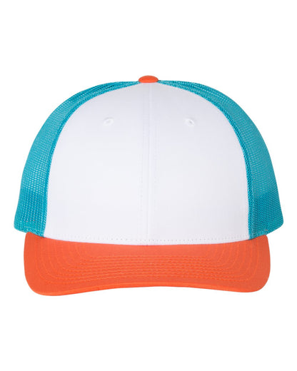 Richardson 115 Low Profile Snap-back Truckers Hat with Custom Branded Laser Engraved Leatherette Patch
