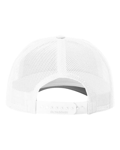 Richardson 115 Low Profile Snap-back Truckers Hat with Custom Branded Laser Engraved Leatherette Patch