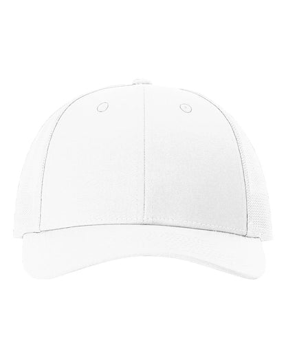Richardson 115 Low Profile Snap-back Truckers Hat with Custom Branded Laser Engraved Leatherette Patch