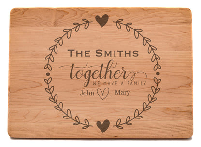 Custom Engraved Maple Cutting Board with Juice Groove
