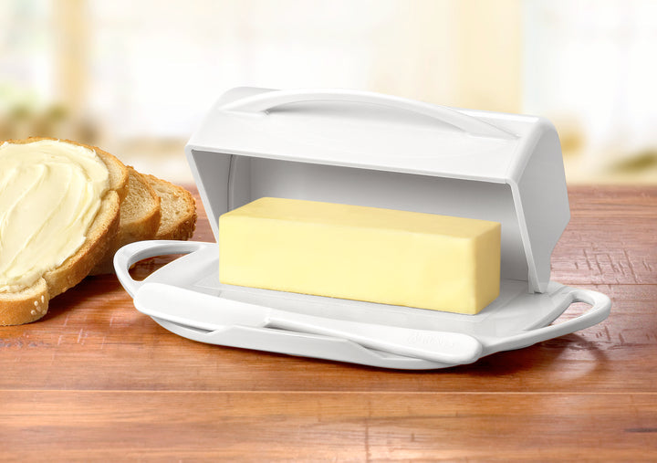 Butterie Butter Dish with attached Flip-Top Lid