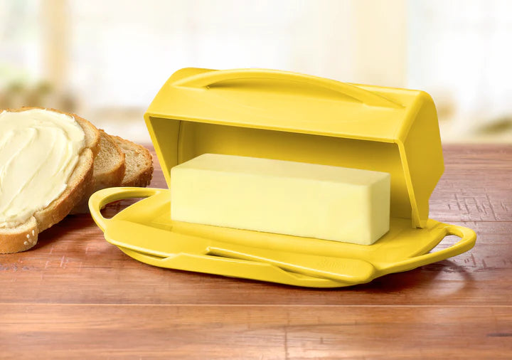 Butterie Butter Dish with attached Flip-Top Lid