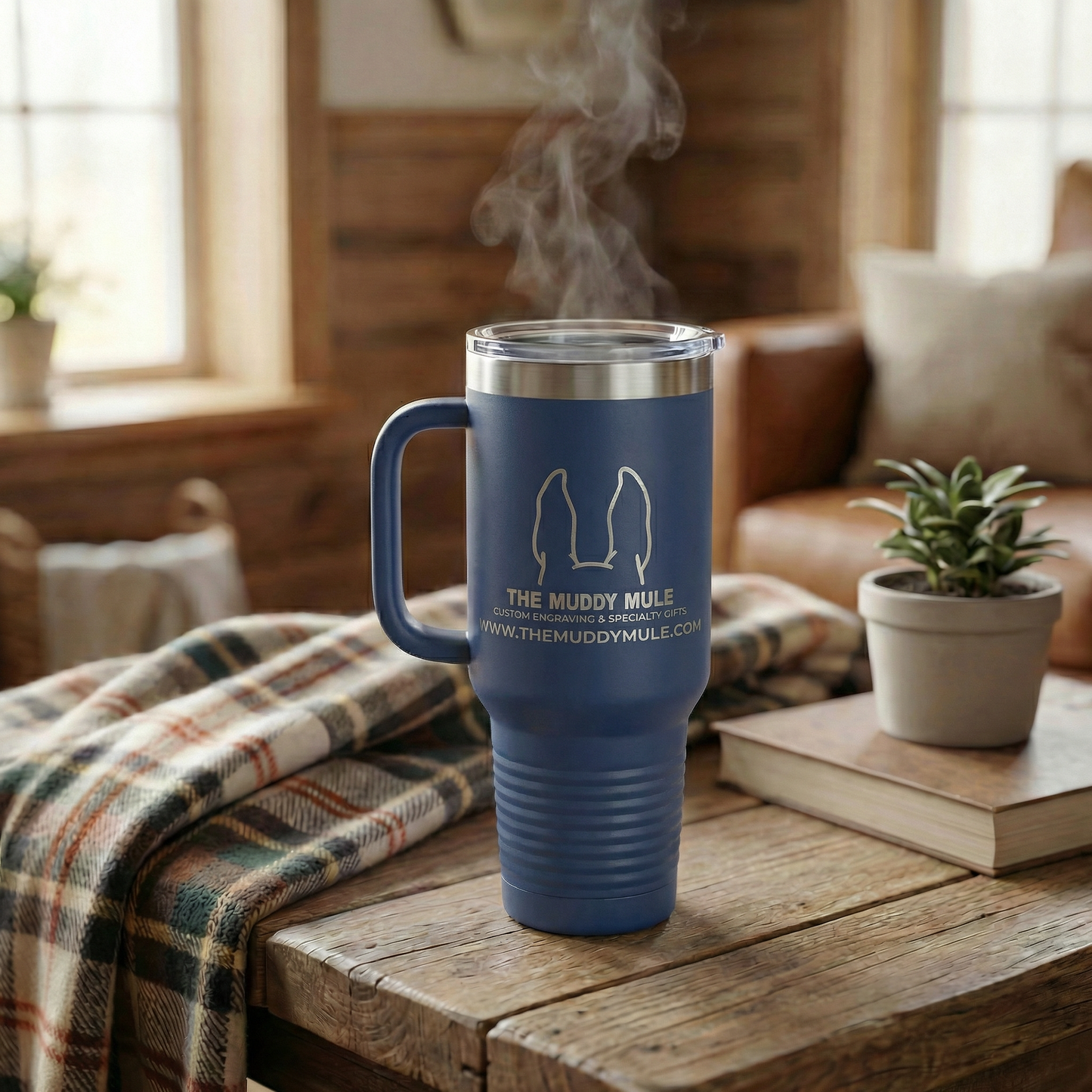 Custom Laser Engraved 40oz Stainless Steel Tumbler - Upload Your Logo, Brand, or Image