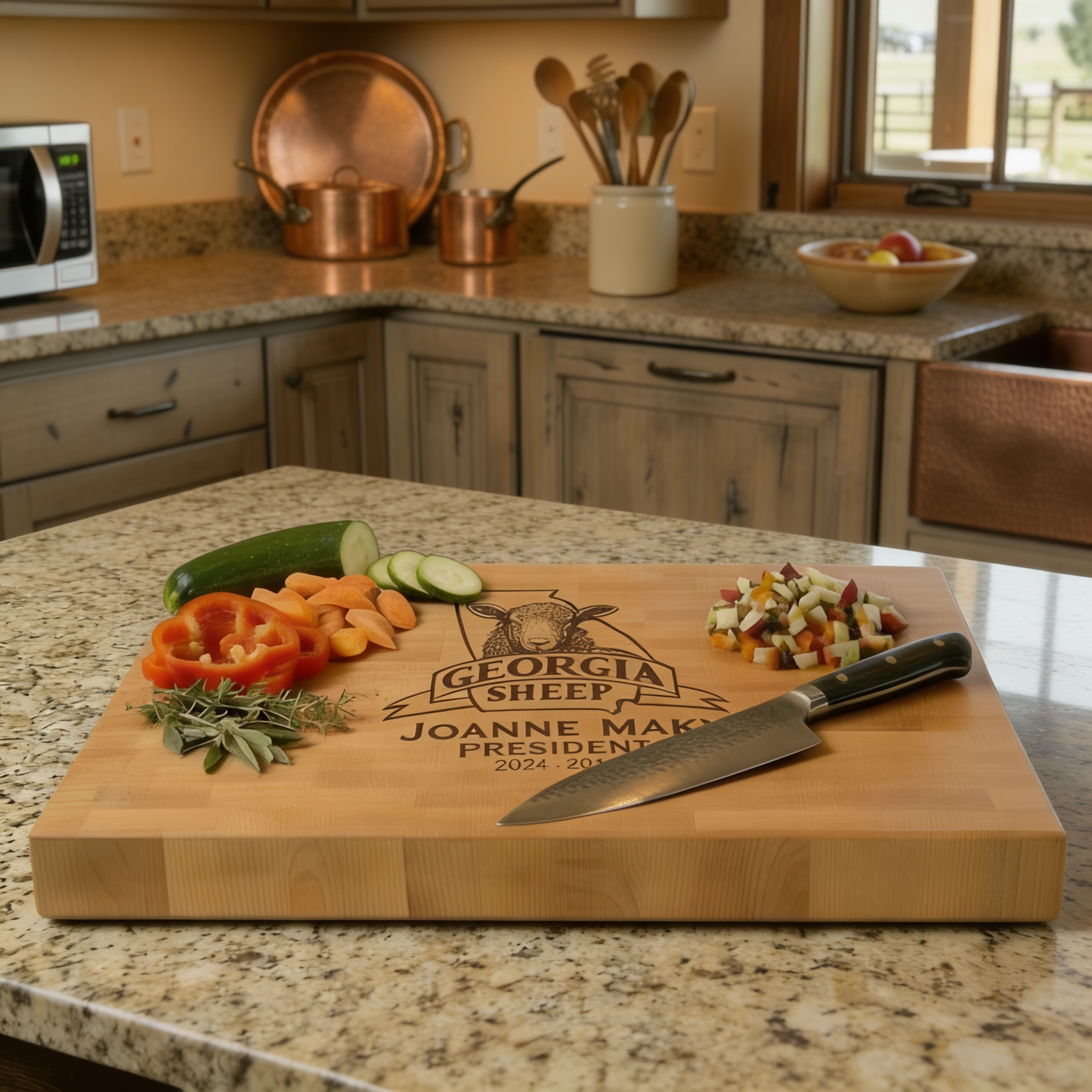 Custom Branded Premium Maple Butcher Block Cutting Board