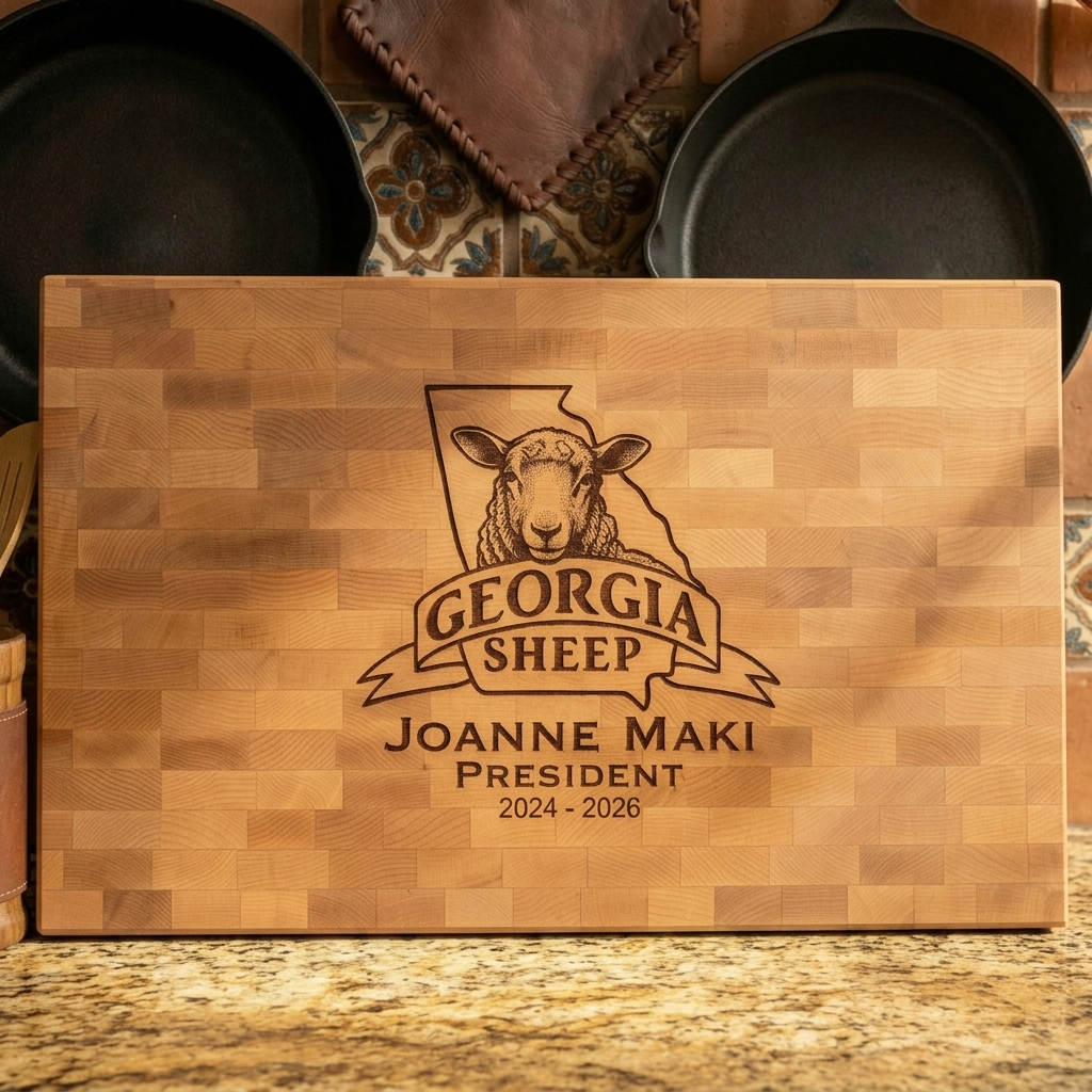 Custom Branded Premium Maple Butcher Block Cutting Board