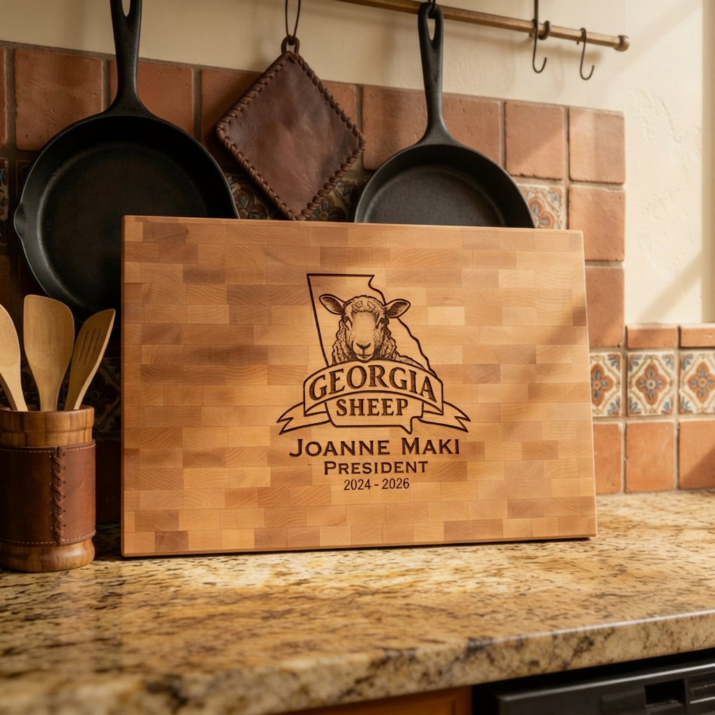 Custom Branded Premium Maple Butcher Block Cutting Board