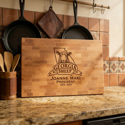 Custom Branded Premium Maple Butcher Block Cutting Board