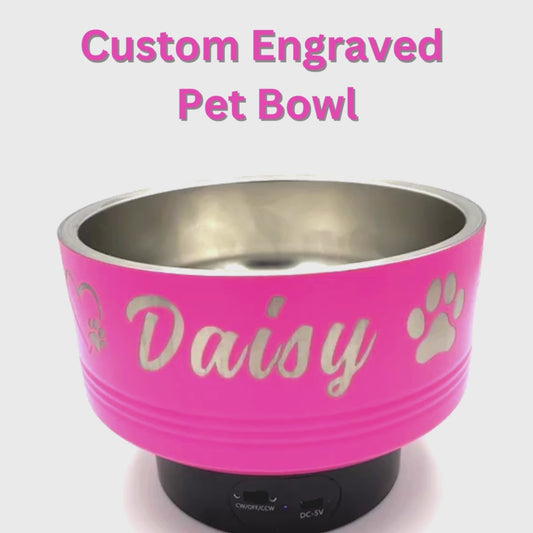 Custom Engraved Dog Bowl by Polar Camel